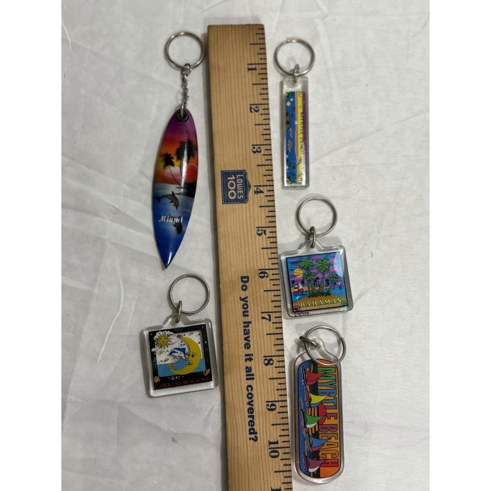 Lot Of 5 Myrtle Beach South‎ Carolina Keychains